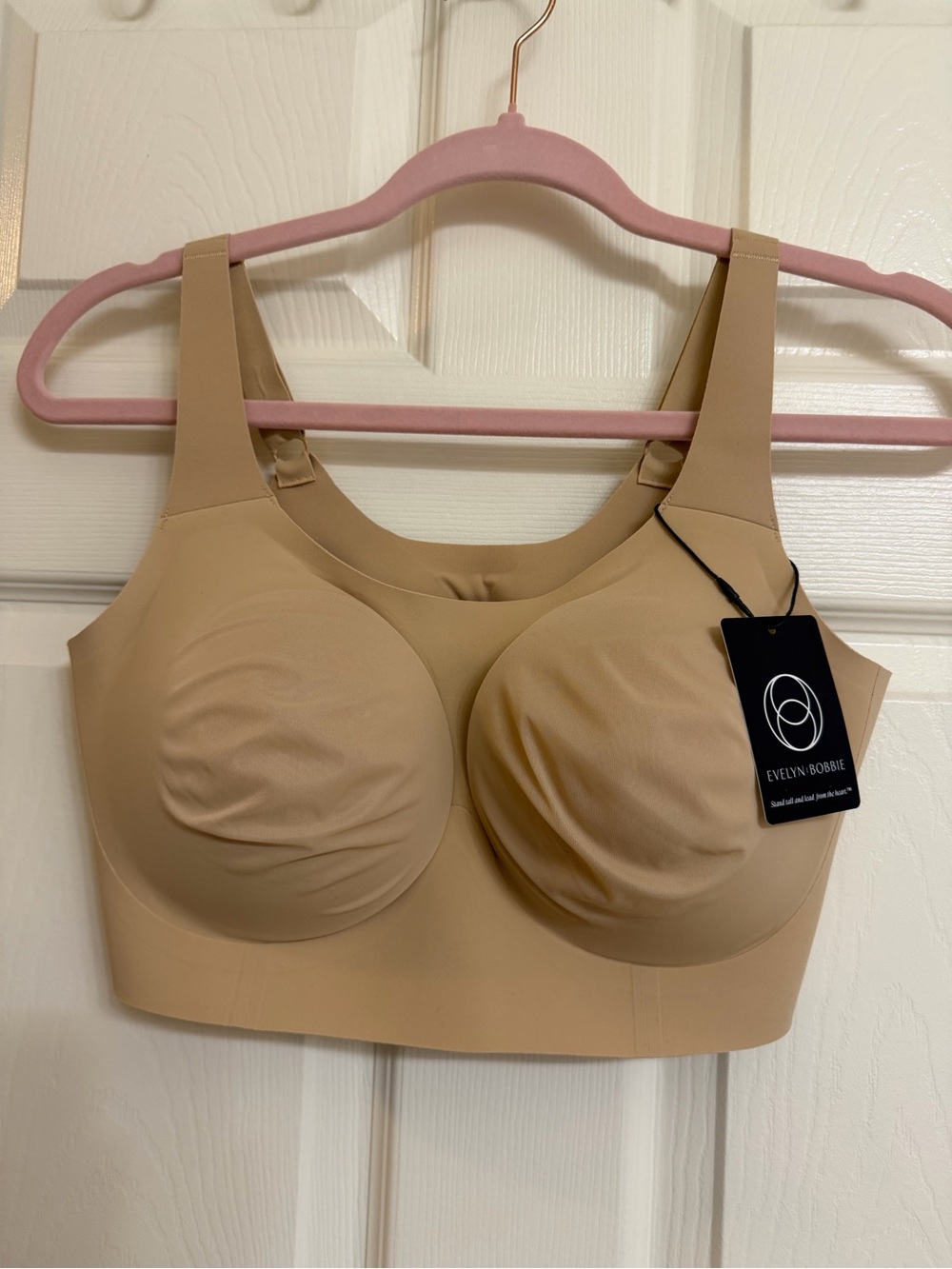 Evelyn Bobbie Nude Support Bra with Molded Cups